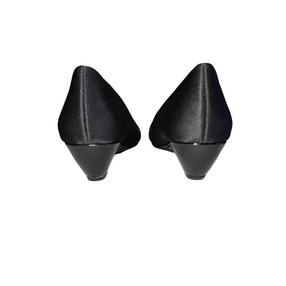 Alfani Women's Black Peep Toe Wedge Heels Size 6 - Picture 7 of 9